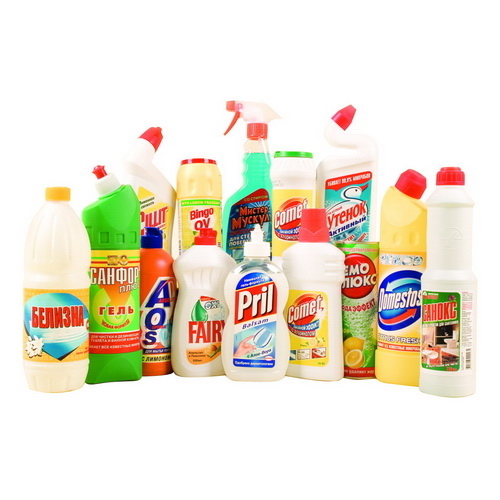 Самоклеящиеся этикетки на бытовую химию